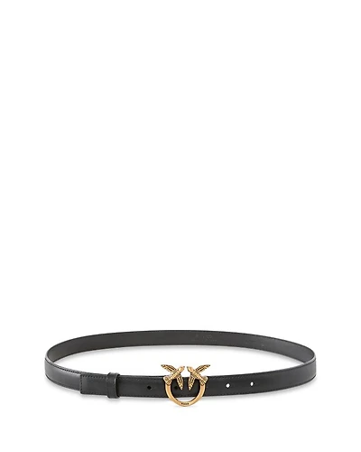 Women's Love Berry H2 Black Leather Belt