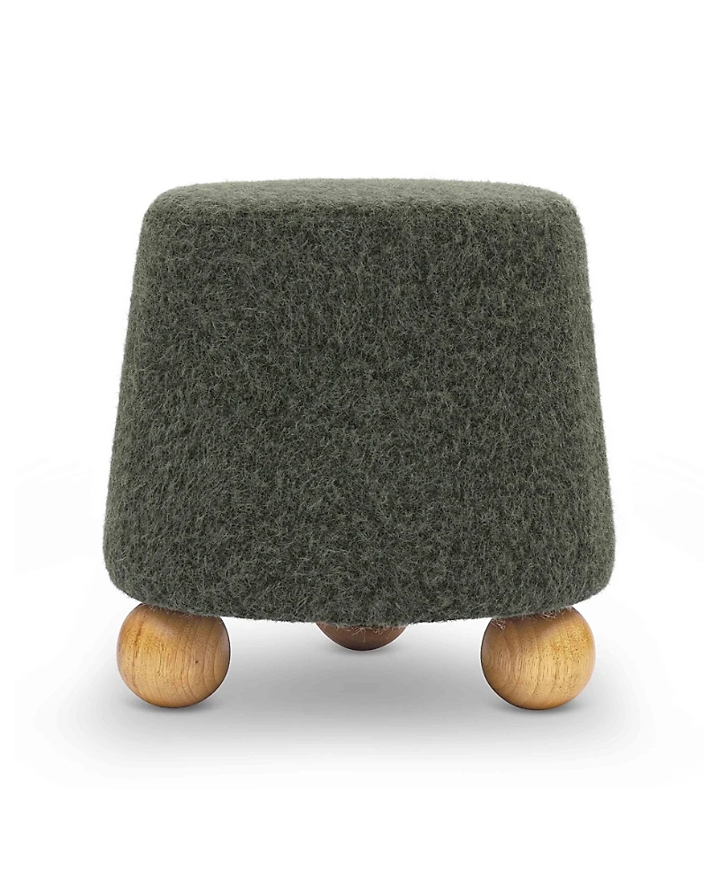 Tov Furniture Jaine Loose Faux-Mohair Ottoman