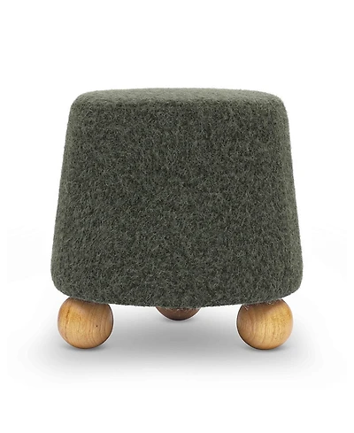 Tov Furniture Jaine Loose Faux-Mohair Ottoman