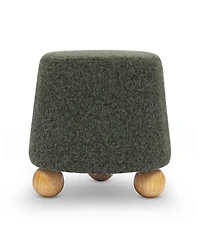 Tov Furniture Jaine Loose Faux-Mohair Ottoman