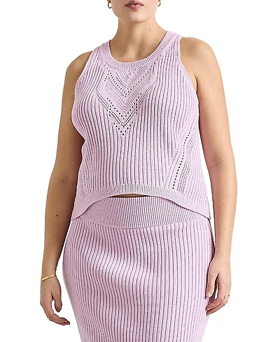 Hatch Collection the Chloe Maternity Cotton Pointelle Tank Top