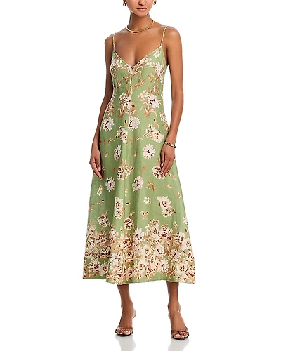 Cara Mae Linen Midi Dress