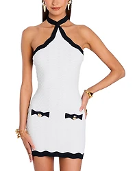 Retrofete Myna Knit Halter Mini Dress