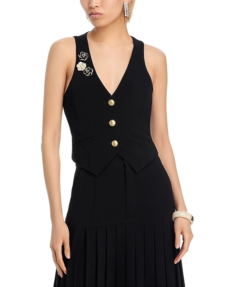 Cinq a Sept Bane Crepe Vest