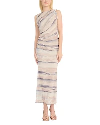 Donna Morgan Ruffled Trim Midi Dress