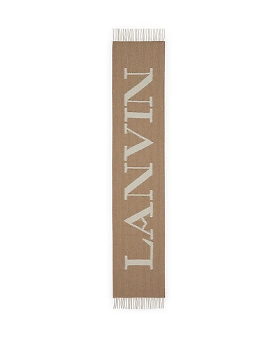 Lanvin Men's Signature Fringed Wool Scarf