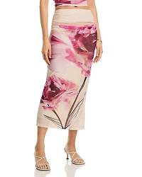 Aqua Rose Mesh Skirt - Exclusive