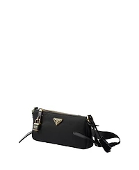 Re-Nylon and Leather Shoulder Bag