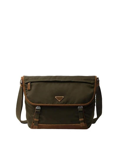 Re-Nylon and Suede Shoulder Bag
