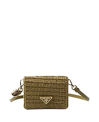 Prada Crochet Card Holder With Shoulder Strap