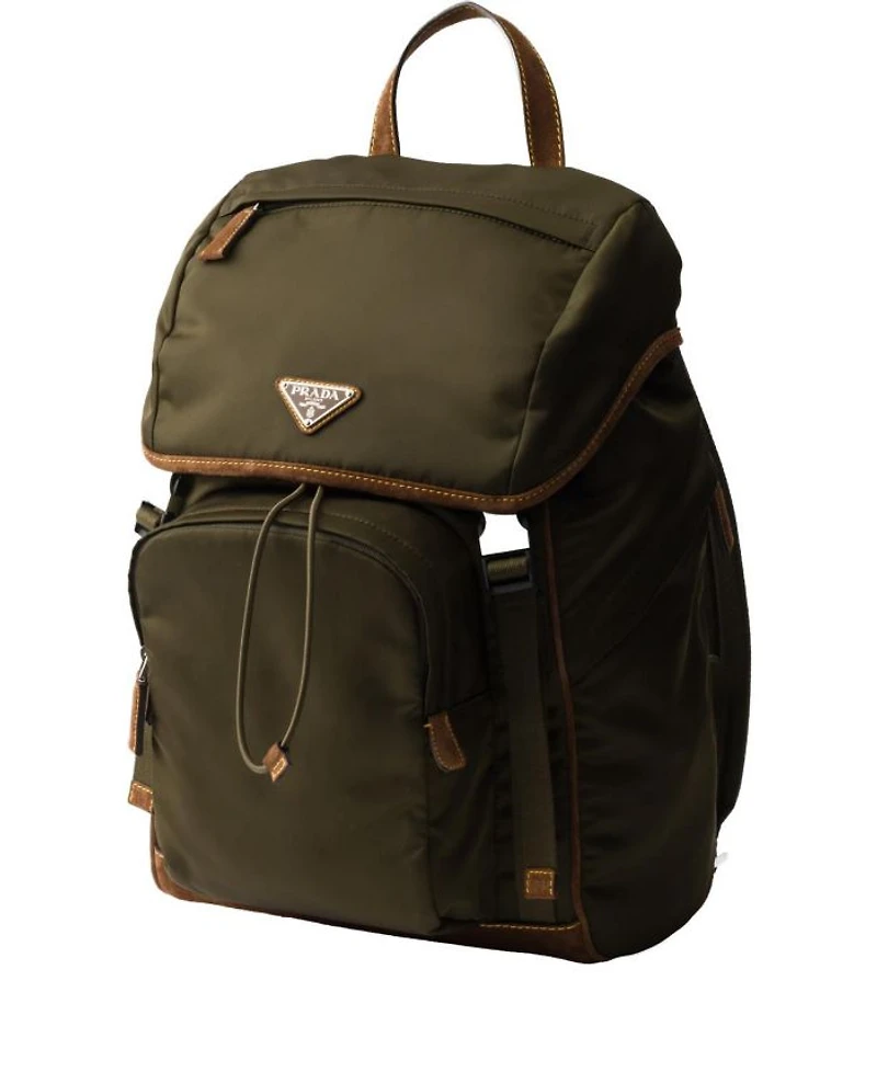Re-Nylon and Suede Backpack