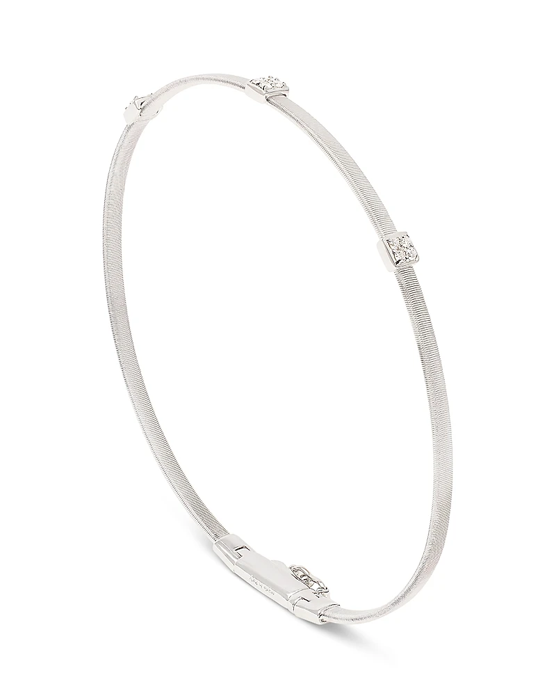 Marco Bicego 18K White Gold & Diamond Masai Small Stackable Bracelet