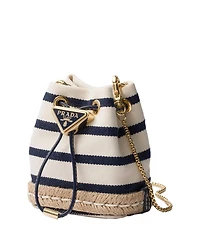 Striped Fabric Mini-Pouch
