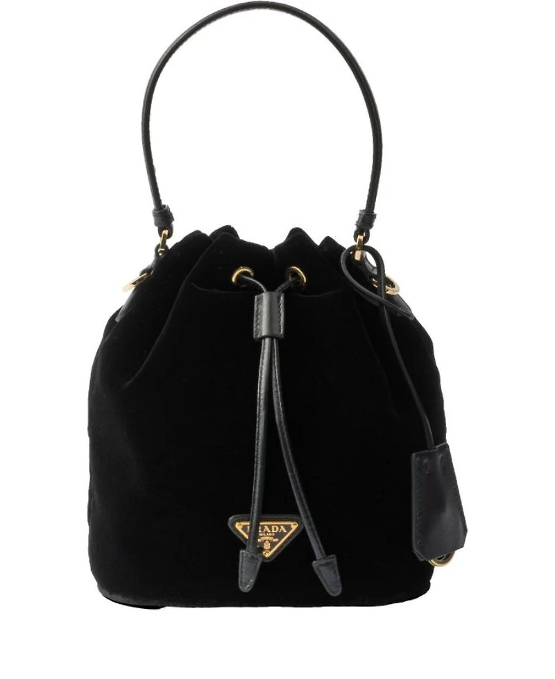 Velvet Mini-Bag with Nappa Leather Details