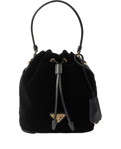 Velvet Mini-Bag with Nappa Leather Details