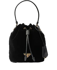 Prada Velvet Mini-Bag with Nappa Leather Details
