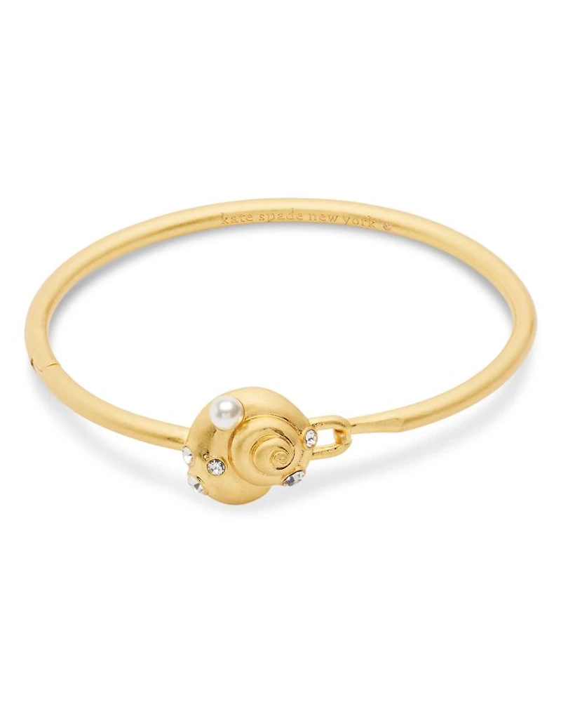 Beachside Mixed Stone Shell Bangle Bracelet