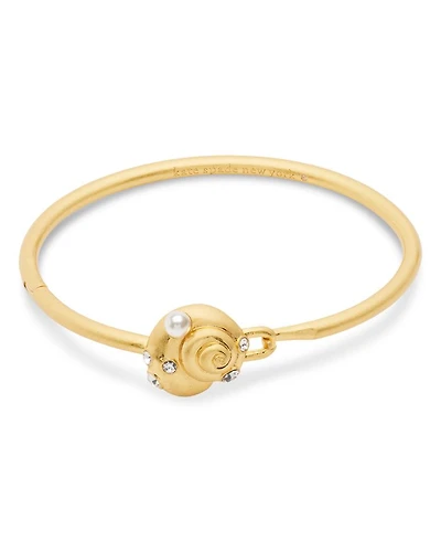 Beachside Mixed Stone Shell Bangle Bracelet
