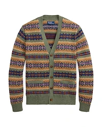 Fair Isle Cotton Blend Cardigan