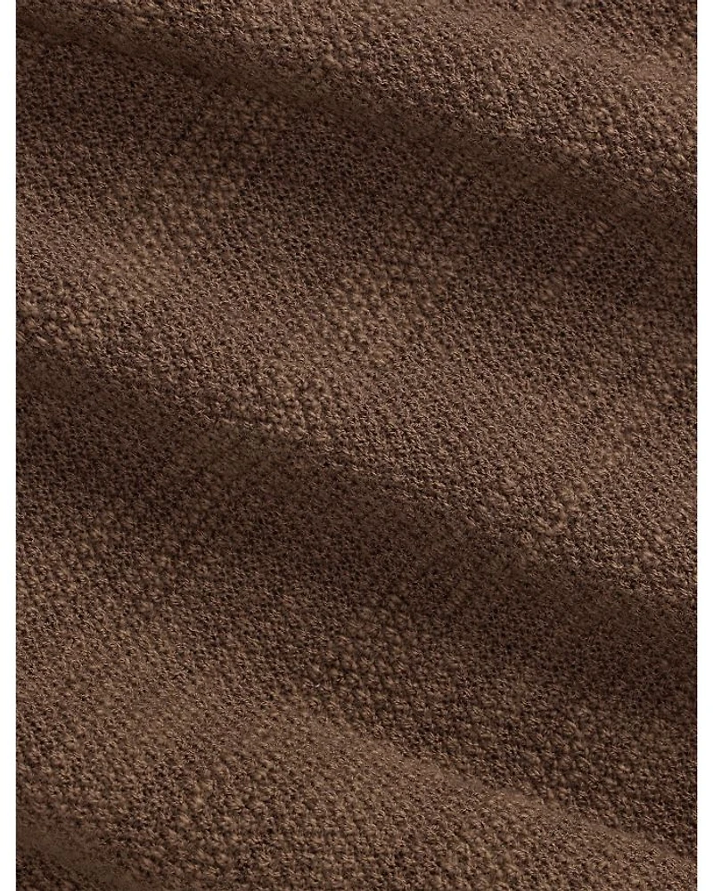 Textured Short Sleeve Cotton-Linen Shirt