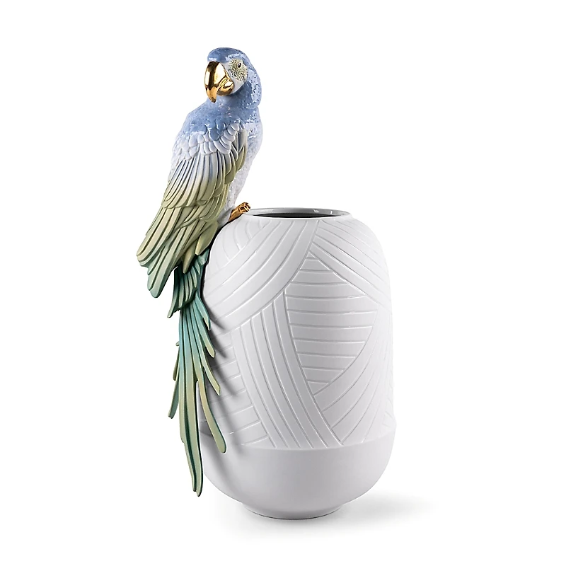 Lladro Macaw Bird Vase