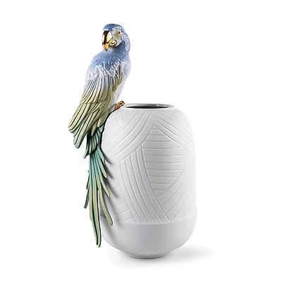 Lladro Macaw Bird Vase