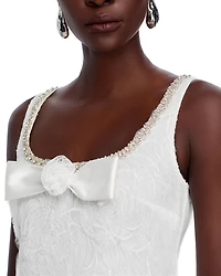 White Tulle Lace Mini Dress