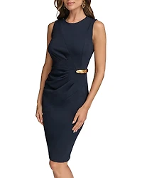 Donna Karan Scuba Crepe Hardware Sheath Dress