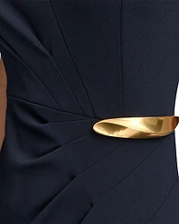 Scuba Crepe Hardware Sheath Dress