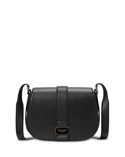 kate spade new york Nouveau Textured Leather Medium Saddle Bag
