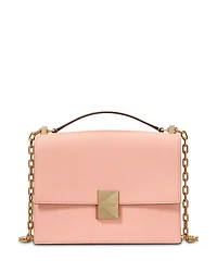 Deco Pebbled Leather Small Chain Shoulder Bag