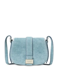 kate spade new york Nouveau Denim Printed Suede Mini Saddle Bag