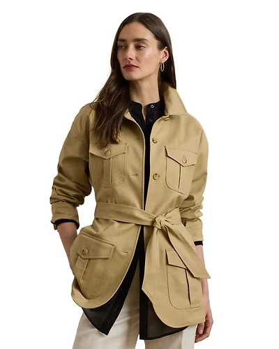 Double Faced Stretch Cotton Field Jacket