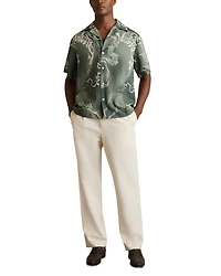 Short Sleeve Button Front Camp Shirt