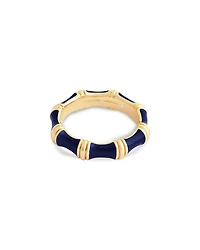 Navy Bamboo Band Ring