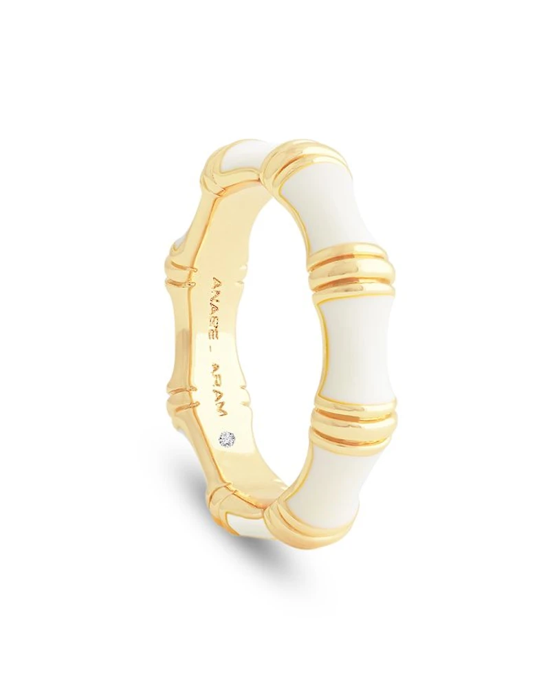 White Bamboo Band Ring