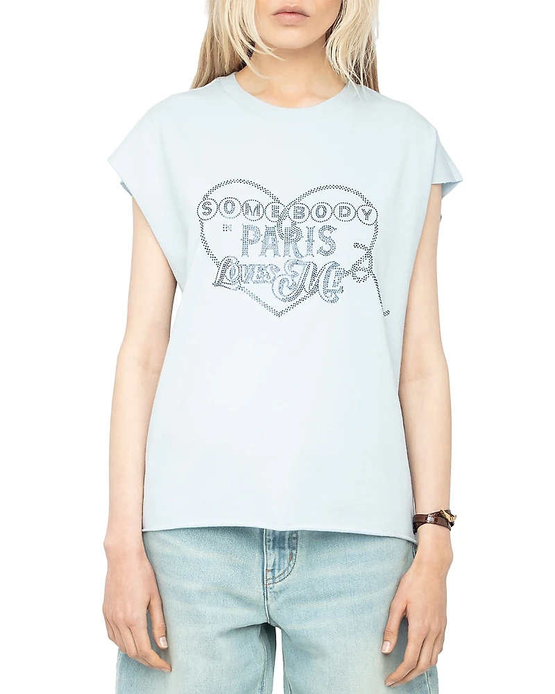 Zadig & Voltaire Cloe Strass Somebody Loves Tee