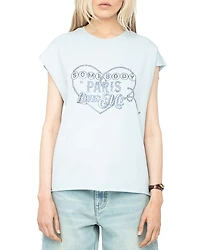 Zadig & Voltaire Cloe Strass Somebody Loves Tee