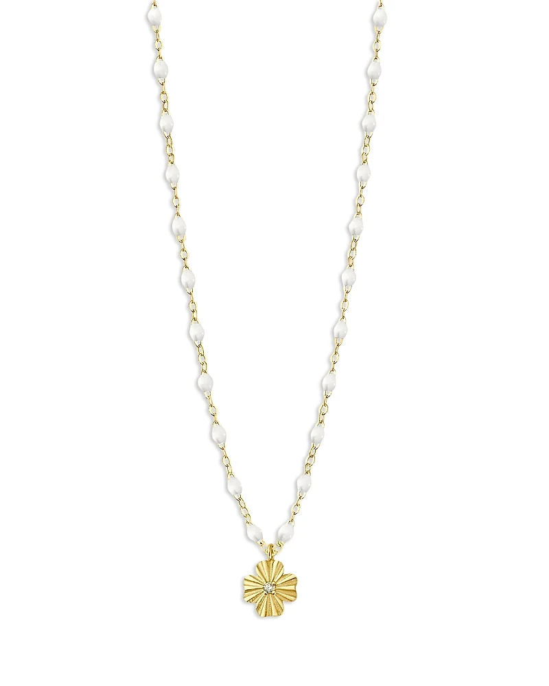 Gigi Clozeau 18K Yellow Gold Classic Gigi Clover Lumiere Necklace, 16.5
