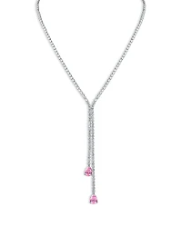 Kenneth Jay Lane Round & Pear Shaped Cubic Zirconia Lariat Necklace, 16-19