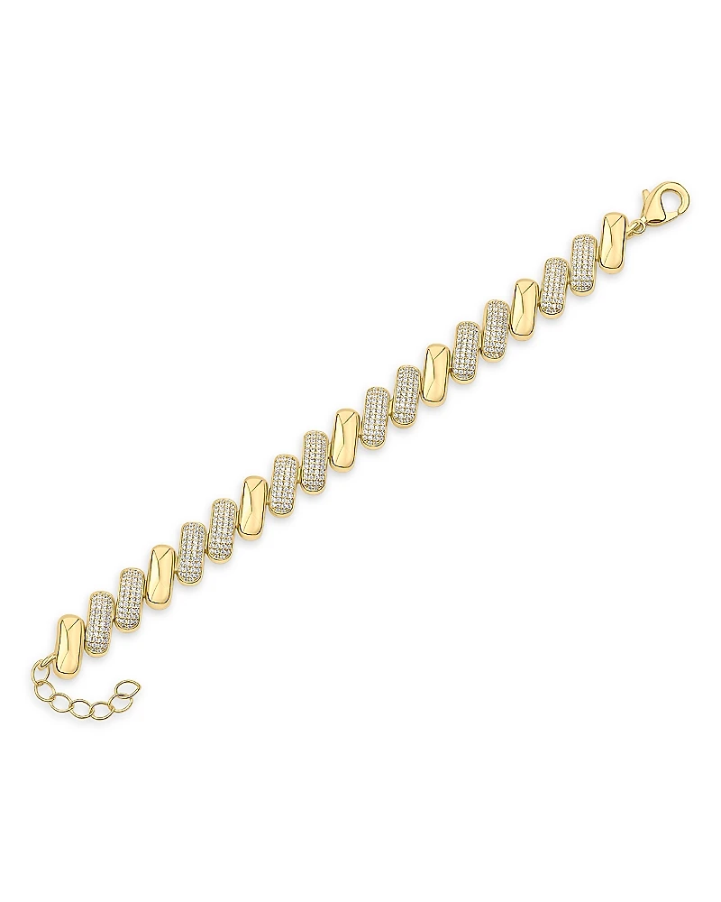 Kenneth Jay Lane Pave Bar Flex Bracelet