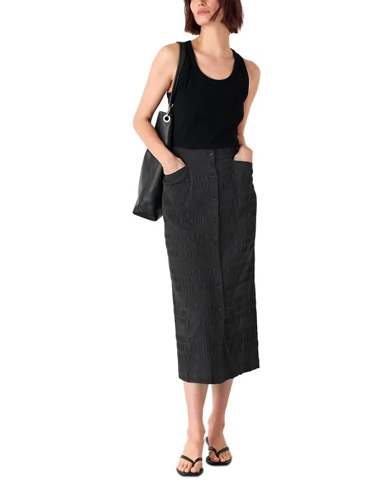 Sienna Plissé Midi Skirt