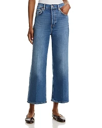Re/Done High Rise Wide Leg Cropped Jeans