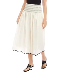Elsa Smocked Waist Midi Skirt