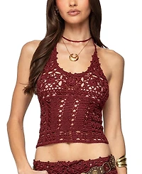 Edikted Kelani Crochet Halter Top