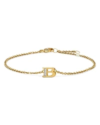 Petite Pave Initial Chain Bracelet