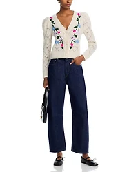 Embroidered Cashmere Cardigan - Exclusive