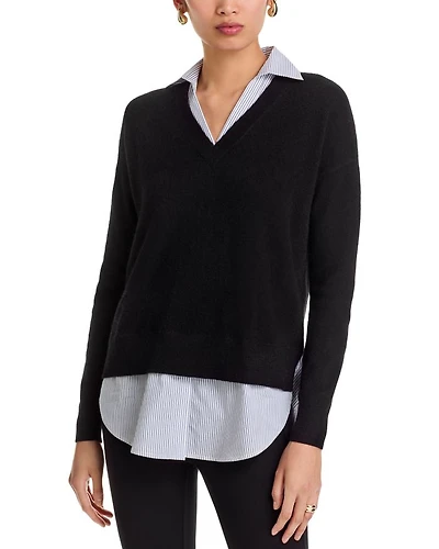 Layered Look Cashmere Sweater - Exclusive