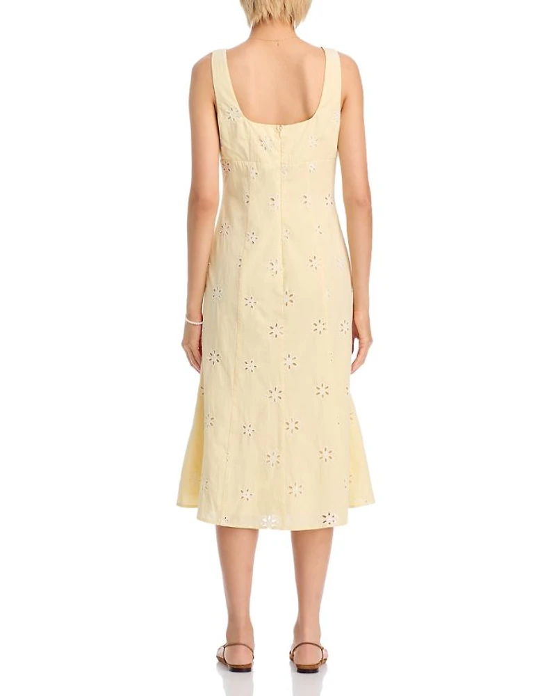 V Neck Eyelet Dress - Exclusive
