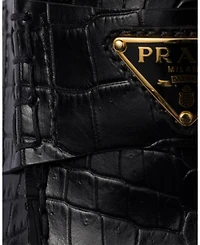 Women's Croco-Print Leather Loafers
